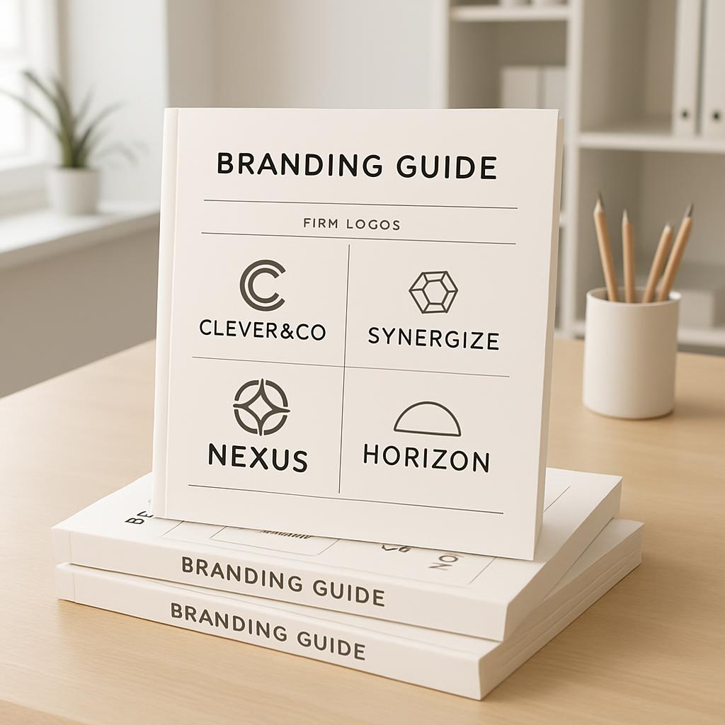 Image of logo designs on a page.